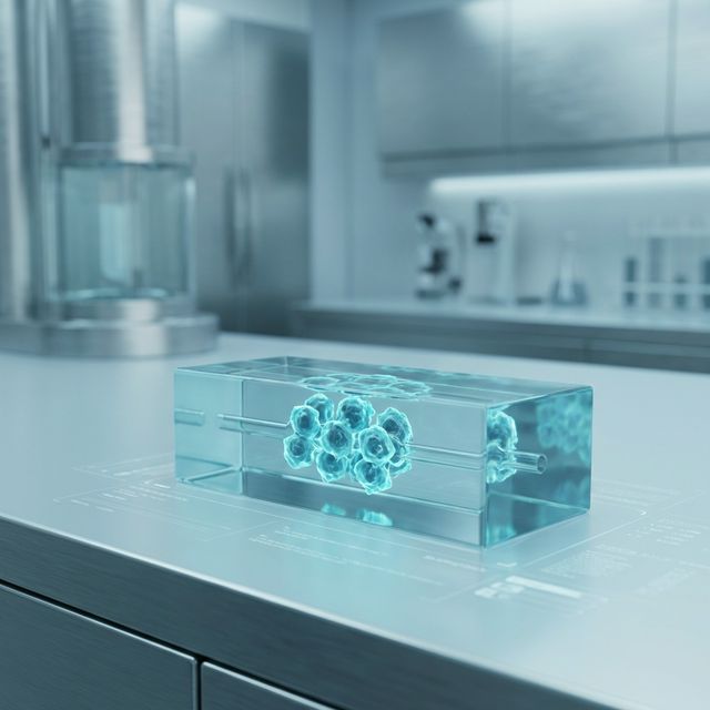 Human carcinoma tumor cells microscopy